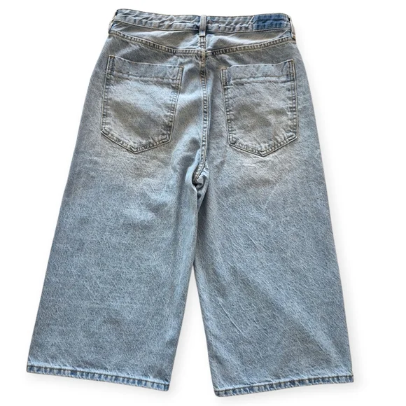 S.O.N.G. Denim Jorts-Long Shorts Light Denim Wash Sz 7/28 - Picture 3 of 7